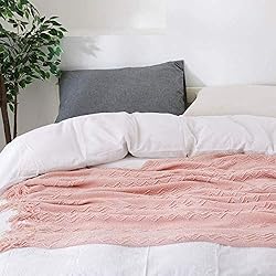 BOURINA Throw Blanket Textured Solid Soft Sofa