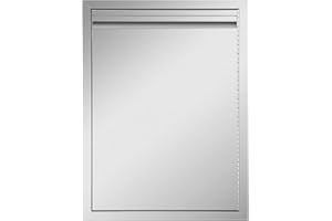 ATATOD Outdoor Kitchen Door 18" W x 21" H inch Double Wall Door Panel Stainless Steel BBQ Single Door Flush Mount for Outdoor Kitchen Island(w/Right Swing)