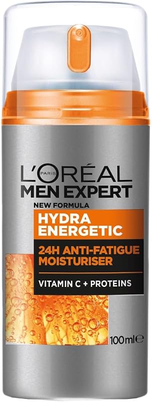 L'oréal men expert hydra energetic 24h creme hidratante antifadiga para homens, creme facial para uso diário, fornece energia, formato 100 ml,