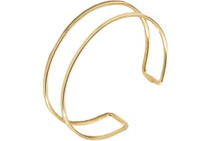 SANDOO Minimalist Gold Arm Bracelet - Layered Armband Armlet Jewelry