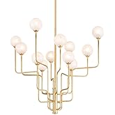 Corbett Lighting Onyx - 12 Light 3-Tier Chandelier in Luxury Style-39 Inches Tall and 45 Inches Wide