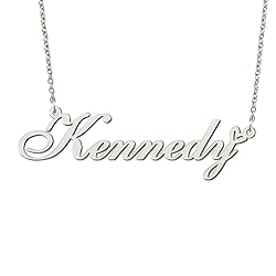BYBWBL Kennedy Name Pendant Necklace Silver Color
