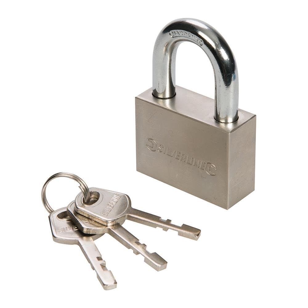 Silverline 595754 Steel Padlock 50 mm
