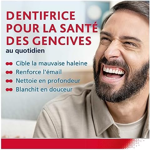 Dentifrice Complete Protection Fraîcheur Intense, 8 Bénéfices, Contre le Saignement Occasionnel des Gencives, Format Bitube (2 x 75 ml)