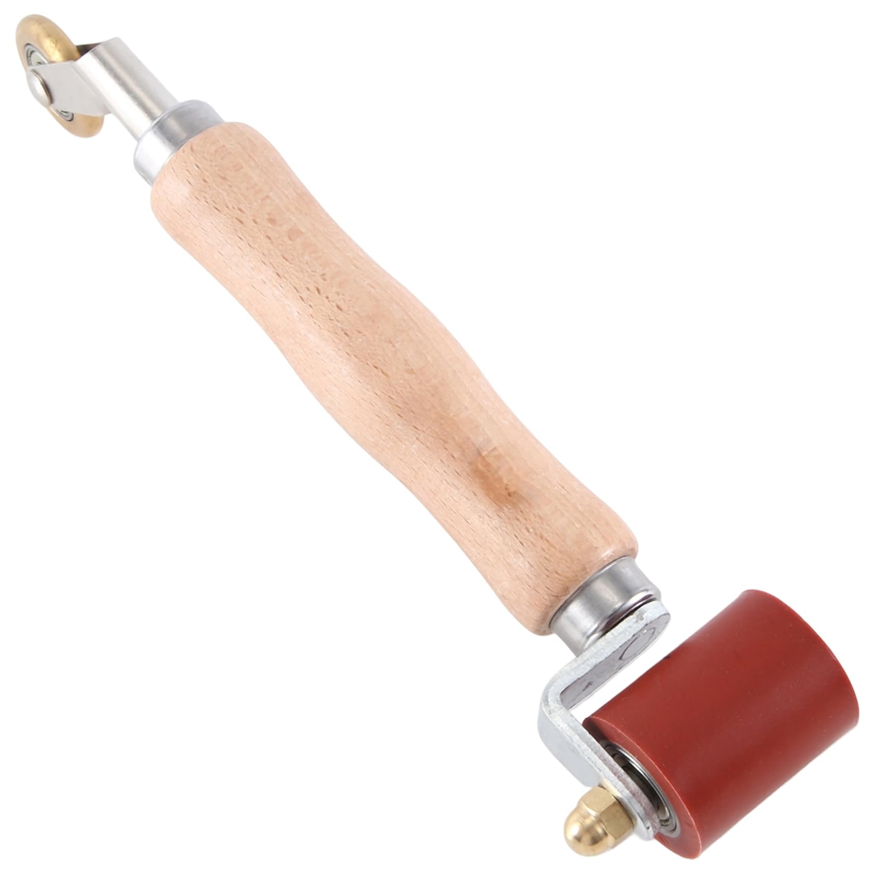 Folceretsc Seam Roller, 40mm Silicone Seam Roller with 6mm Brass Detail Penny Roller, for PVC/EPDM Single Ply Roofing Tape Parts Accessories A