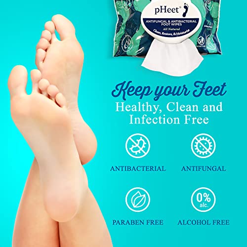 pHeet® Foot Wipes AllNatural Antifungal & Antibacterial Formula