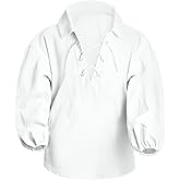 Kids Pirate Renaissance Costume Shirts, Medieval Viking Retro Costumes Shirt for Boys Halloween Party Cosplay 4-12 Years