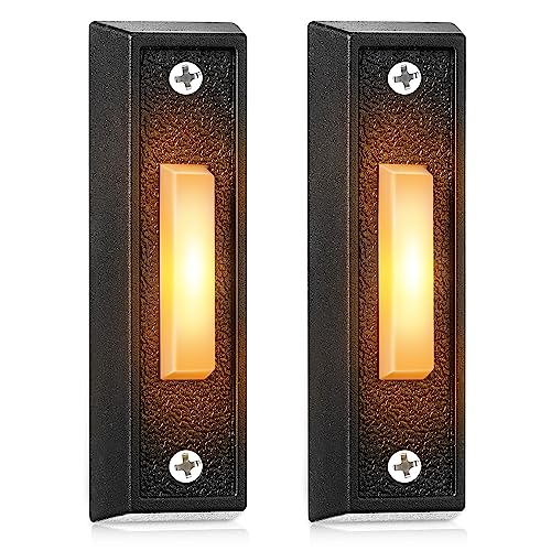 Lighted Doorbell Button, Wired Door Bell Push Buttons LED Door Chime