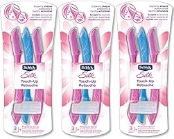 Schick Silk Touch-Up Multipurpose Exfoliating Dermaplaning Tool, Eyebrow Razor, and Facial Razor with Precision Cover