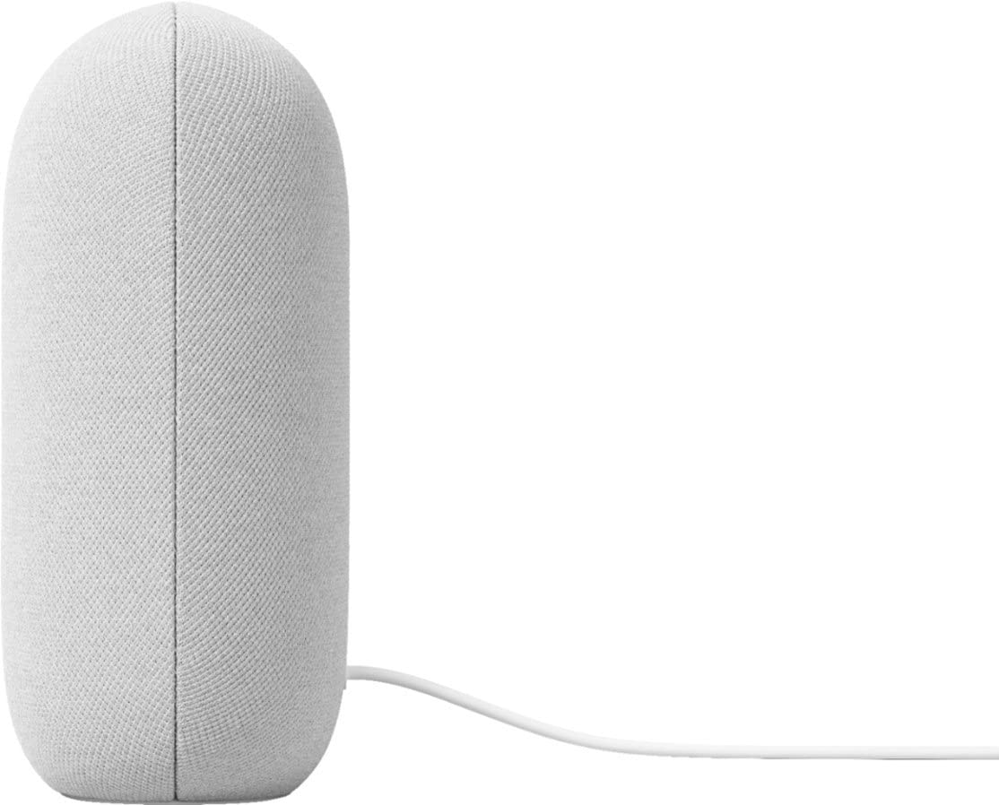 Altavoz Bluetooth Google Audio: transmisión inalámbrica de música, sonido potente, asistente integrado, conectividad Wi-Fi y Bluetooth, control inteligente del hogar, emparejamiento estéreo (tiza)