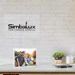 SimbaLux Magnetic Acrylic Picture Photo Frame 5x7