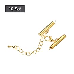 uxcell 10Sets Slide on End Clasps with Lobster Claw