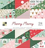 DCWV Paper Stack 6X6, Merry Merry, W/Champagne Foil