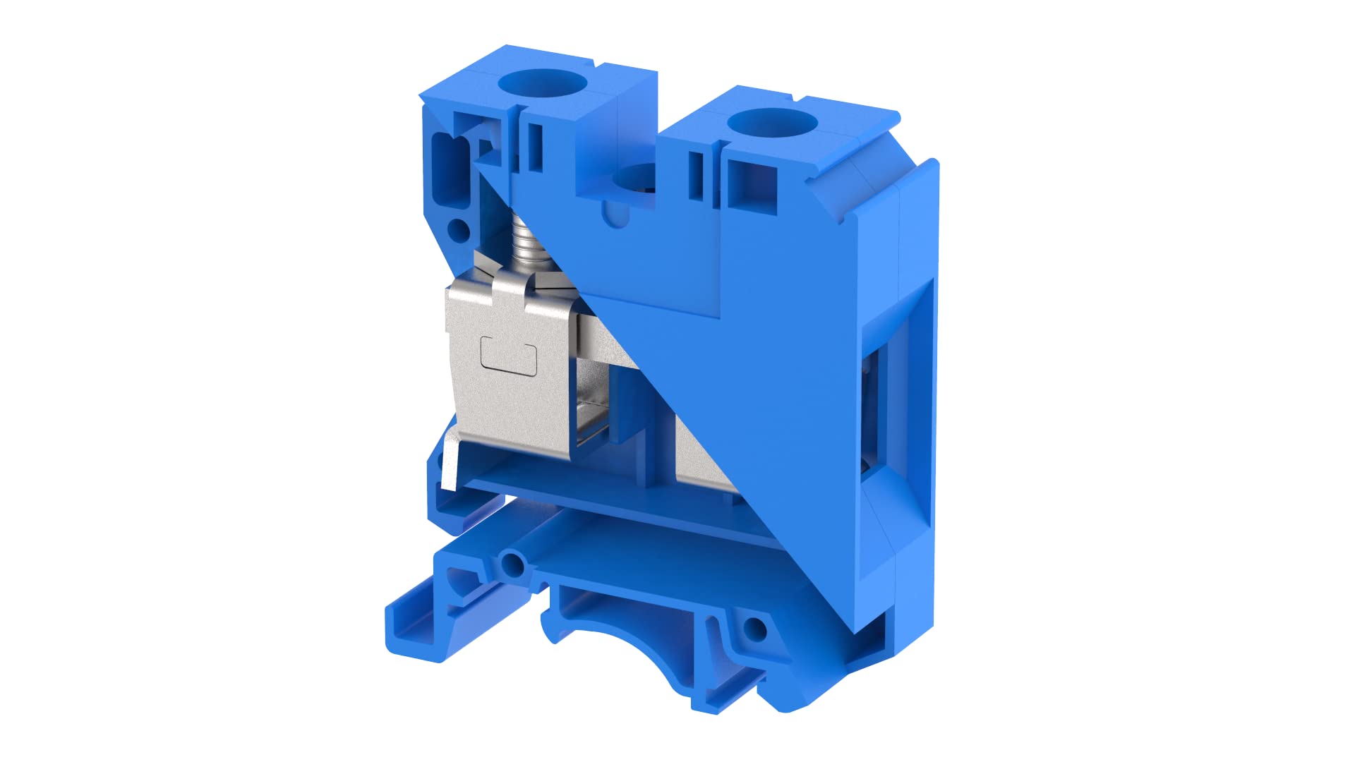 Elmex Feed Through Terminal Block 35mm Blue Pack of 50