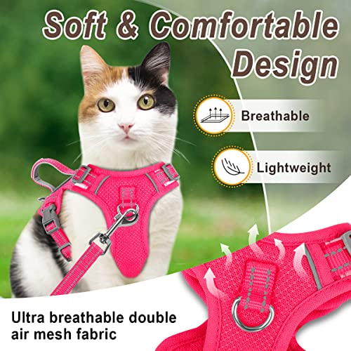 Cat Harness and Leash Set for Walking Escape Proof for Small Large cat Kitten Harness with ID
