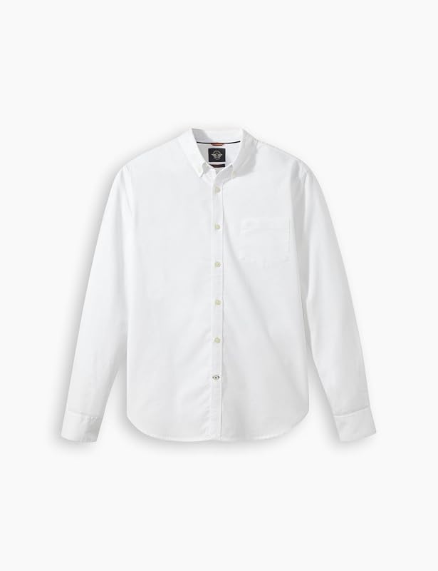 STRETCH OXFORD SHIRT, Camisa Hombre, Paper White, M