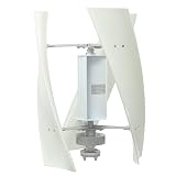 500W Vertical Axis Wind Turbine Generator, Permanent Magnet Generator with Intelligent Controller, Low Noise Helical Design Windmill for Home, Boats, Street Lighting (12V,500W,Style 3, White)