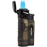 Vertigo Stinger Quad Torch Lighter w/Cigar Punch (Charcoal)