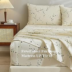 VClife Twin XL Sheet Set - 3 PC Floral Printed