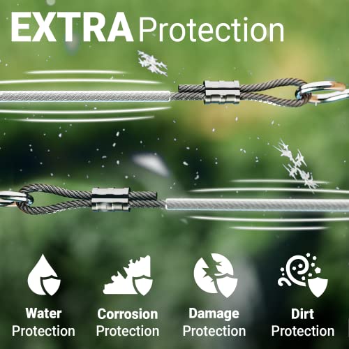 1/8 Steel Cable & Wire Rope 250 Ft. Roll, Up to 1700lbs Breaking