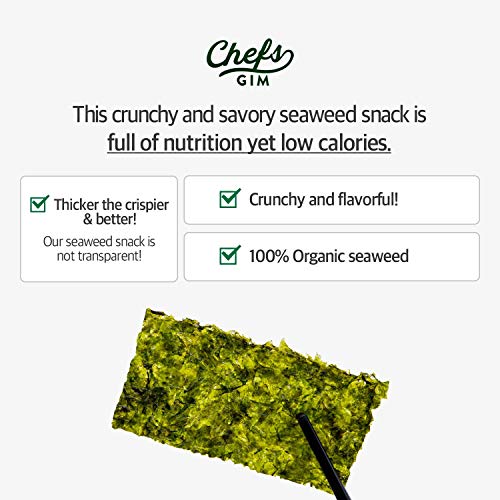 [ USDA Organic ] Roasted Seaweed Snacks [ 24 Packs ] Vegan, Gluten Free