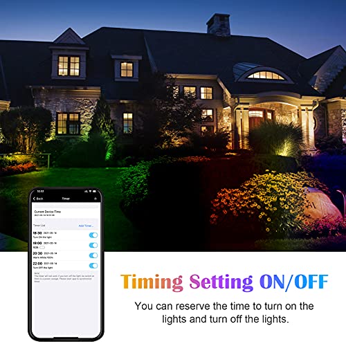Totofac 35W RGB LED Flood Lights, 100W Equivalent Outdoor, Color Changing Smart Floodlights, IP66 Waterproof, Timing & Music Sync & 2700K & 16 Million Colors for Stage Garden Party Halloween