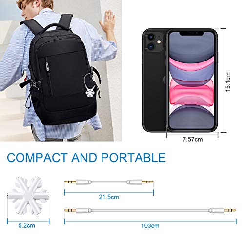 Répartiteur Audio 1 à 5, Adaptateur de Casque, AMIGIK Multiprise Jack 3,5 mm Flocon de Neige - Partage de Musique séparateur écouteurs pour téléphone Portable Tablette PC MP3 / MP4 (Pack de 2)