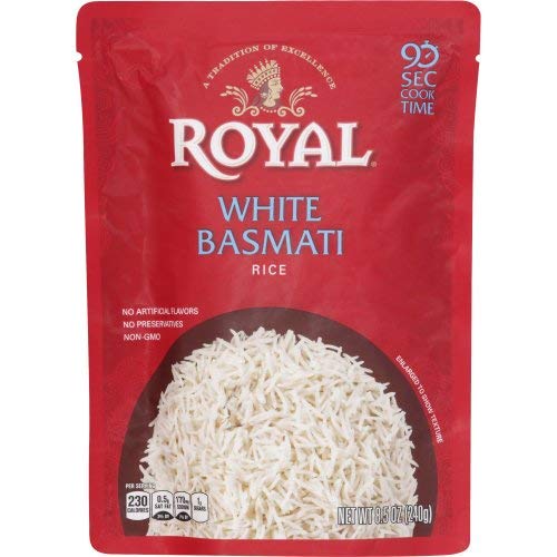 ROYAL RICE WHITE BASMATI, POUCH 8.5 OZ ( PACK OF 6)