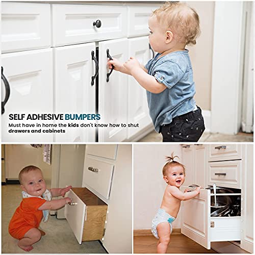 Bumpers 200 pcs Soft Close 3M Sticky Pads, Self Adhesive Rubber Door Bumpers