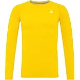 DEVOROPA Youth Boys Compression Shirt Long Sleeve Football Baseball Undershirt Quick Dry Sports Baselayer Crewneck