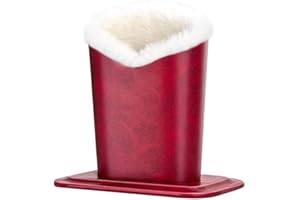 Aatacas Plush Lined Eyeglasses Holder, PU Leather Glasses Stand Case