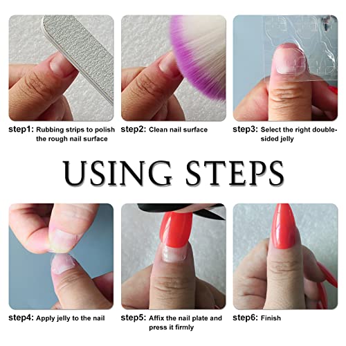 LoveOurHome 240pc Nude Almond Press on Nails Medium Fake Nails Nude Glue on Nails Short Stiletto Nails Press ons Full Cover Artificial Nail Tips Women Girls False Fingernail with Glue Adhesive Tabs - Image 6