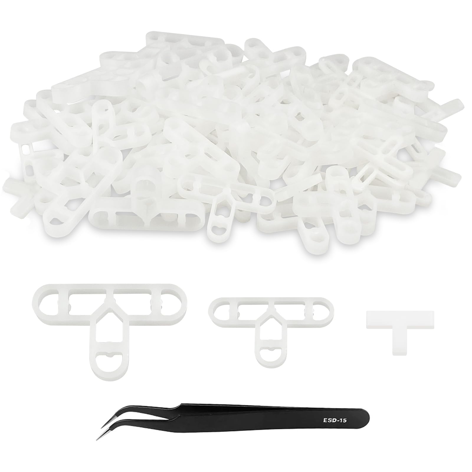 300pcs Tile Spacers 5mm 8mm 10mm Paving Slabs Spacers T Shape Joints Hollow Structure for Floor Wall Tiler Decking Tiles Garden Brick