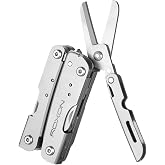ROXON M2 14-in-1 Mini Multitool Folding Scissors 9pc Bits EDC Camping | Pocket Tool: Pliers, Knife, Bottle Opener, Screwdriver, Wire Cutter. Stainless Steel for Hiking, Outdoor, and Everyday Carry
