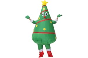 ZISUEX Santa Claus Inflatable Costume - Xmas Blow Up Suit Christmas Jumpsuit