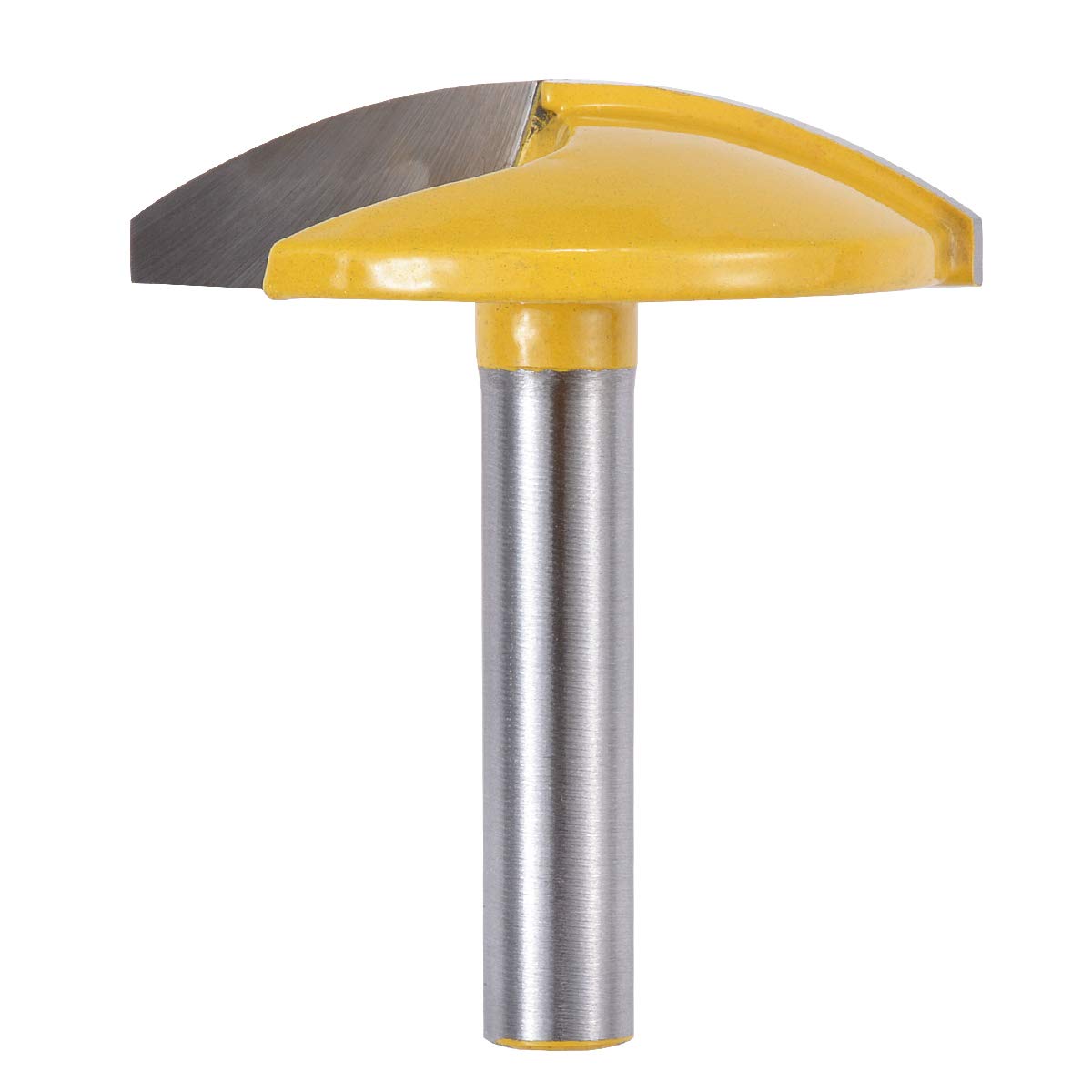 KATUR Horizontal Crown Router Bit, Crown Cap Molding, Small Bowl Router Bit with 8mm Shank (1-3/4" Width, 1.65" Radius)