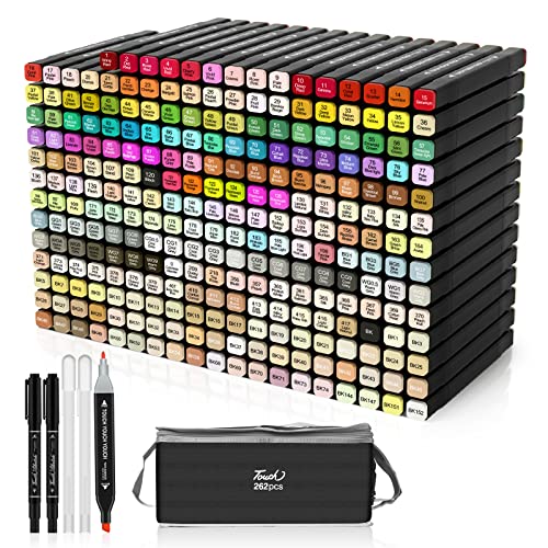 Tommax 262 Colors Dual Tip Alcohol Markers, Sketch Markers Set for Kids