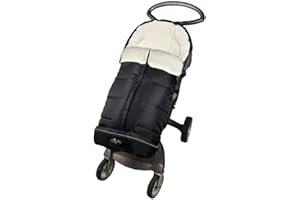 COZYME Winter Tour Universal Baby Stroller Footmuff,Waterproof Cozy Warm Pram Bunting Bag,Soft Anti-Kicking Sleeping Nest Foldable with Travel Gears,Black,6-42M Toddler Sleeping Sack