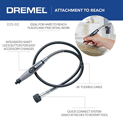 Dremel Flex Shaft Rotary Tool Attachment with Comfort Grip and 36” Long