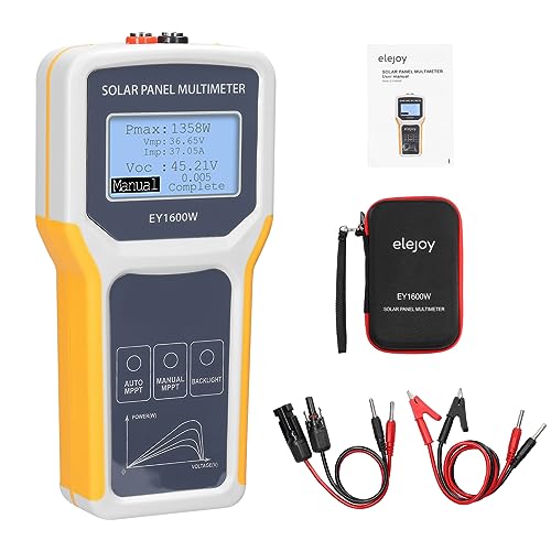 Photo 1 of VISLONE Solar DC/AC Power Meter Solar Panel Tester 1600W Photovoltaic Panel Multimeter MPPT Open Circuit Voltage Test Device Maximum Power Point Voltage Current Power Test Meter LCD Display with Backl