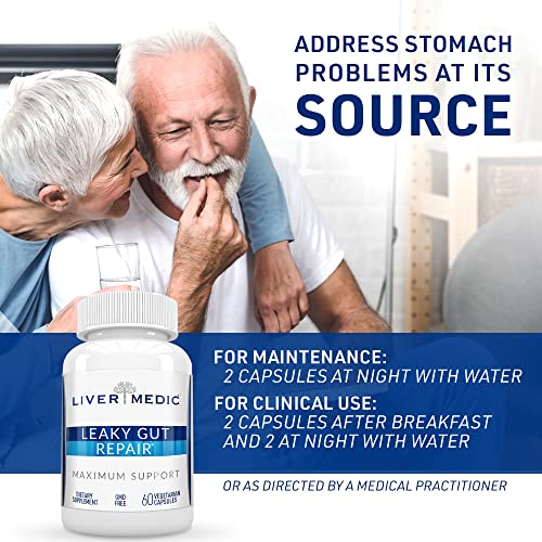 Liver Medic Leaky Gut Repair Maximum Support, Gut Health LGlutamine