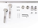 qloijnv Sliding Barn Door Kit 100-600CM Stainless Steel Hardware Set view 2