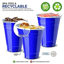 16-Ounce Plastic Party Cups in Blue