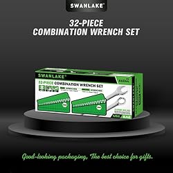 SWANLAKE 32-Piece Combination Wrench Set, SAE and