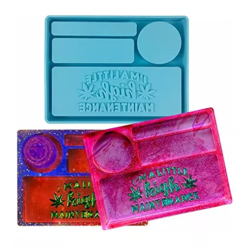 Silicone Rolling Tray mold Set, Tray Grinder and maple leaf mold for