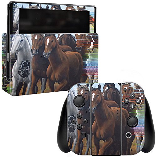 MightySkins Skin Compatible with Nintendo Switch - Horse Stampede | Protective,…