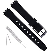Replacement 12mm Waterproof Silicone Rubber Watch Strap Watch Band for Swatch