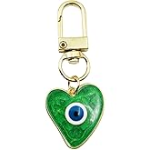 Kysin Chiys Evil Eye Keychains Heart Keychains Protection Charm Car KeyRing for Women Men