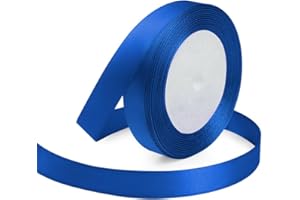 KMER LIFE Solid Color Royal Blue Satin Ribbon 5/8 Inches x 25 Yards, Ribbons Perfect for Crafts, Wedding Decor, Bow Making, Sewing, Gift Package Wrapping and More