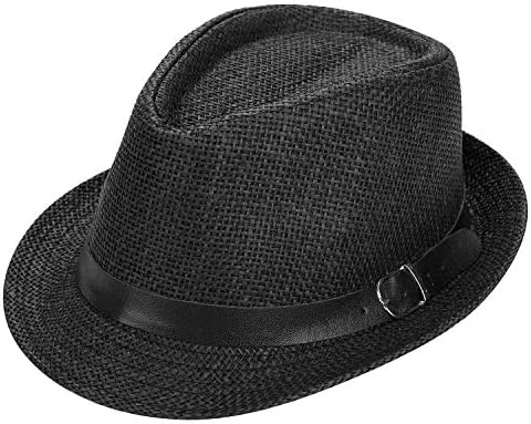 Btb Straw Fedora with Black Band - NWOT Toyo Straw Safari Fedora Hat - Black Band – Village Hat Shop main image 4